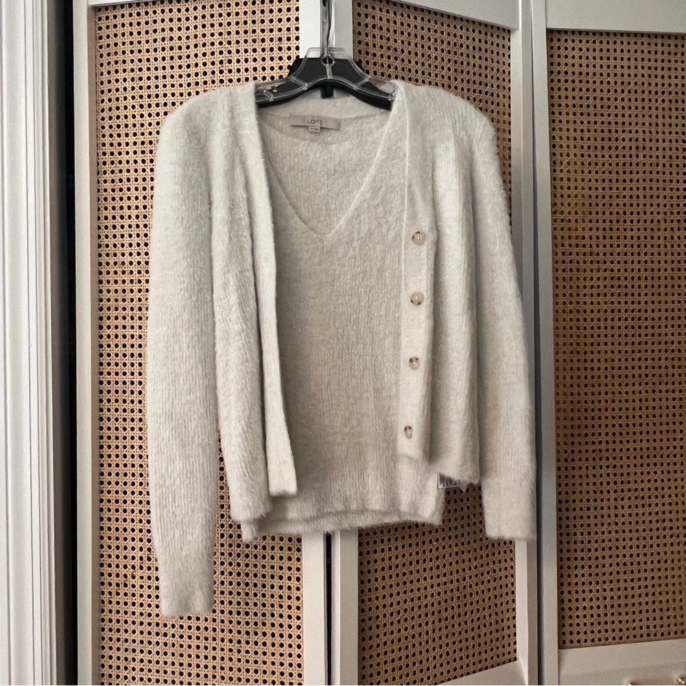 Ann Taylor Fuzzy Twin Set